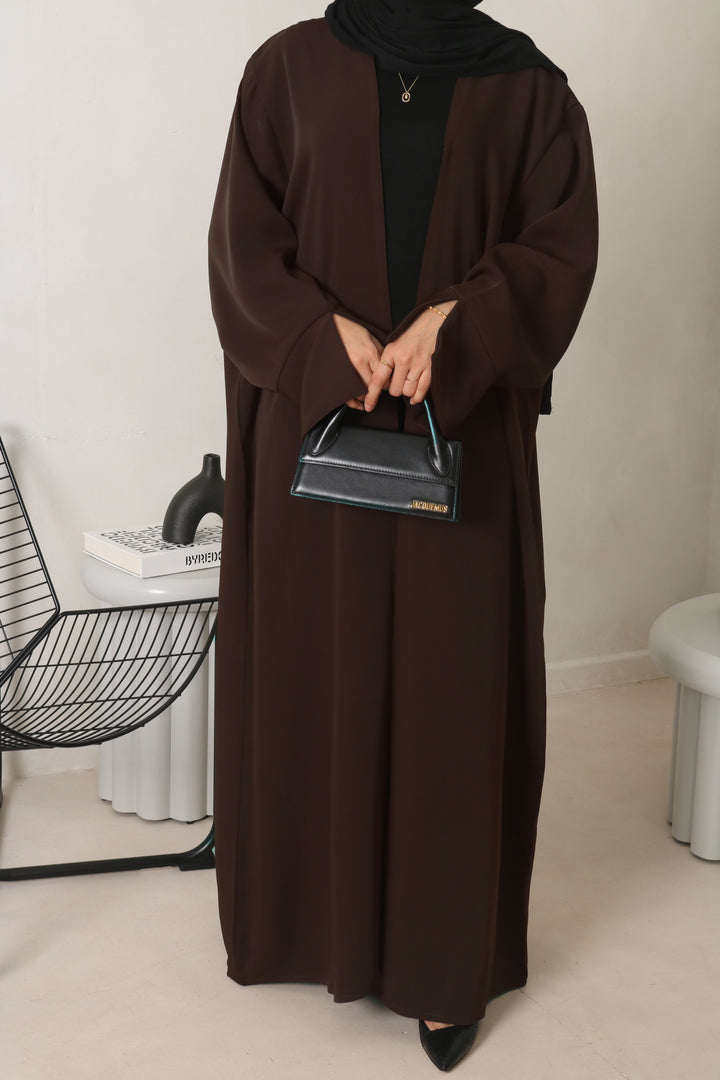 Brown Open Abaya