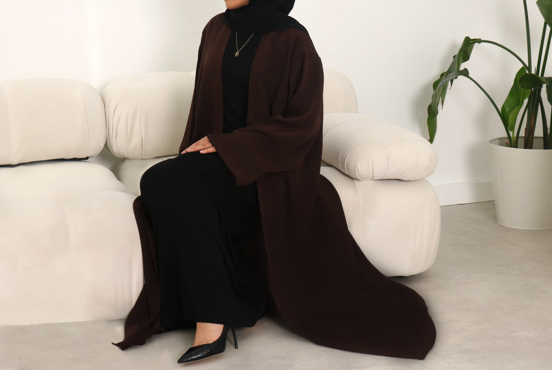 Brown Open Abaya