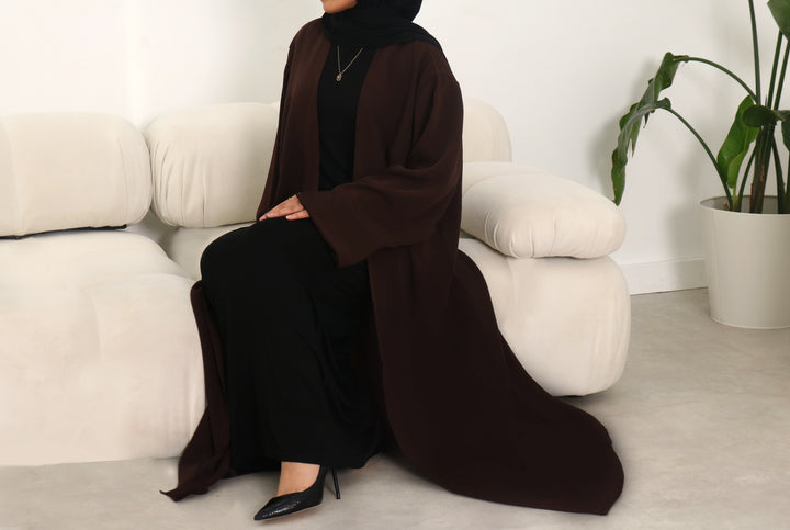 Brown Open Abaya