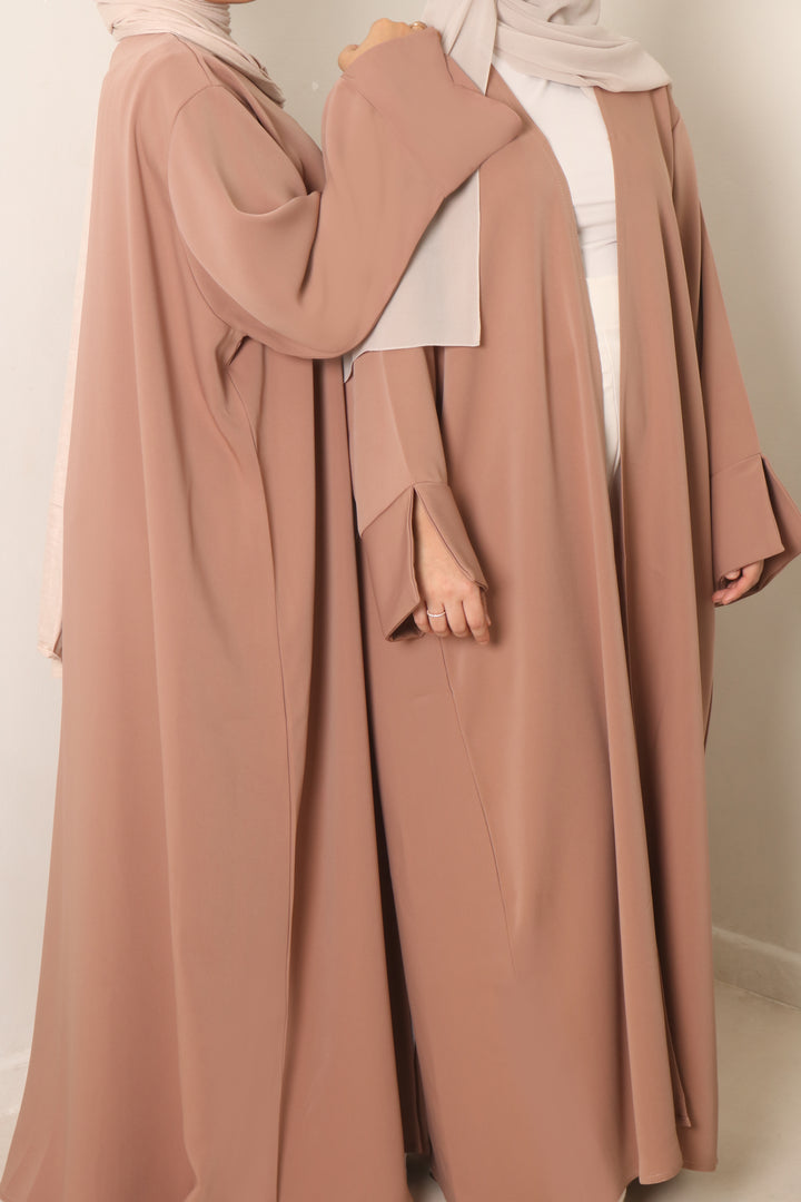 Dusty Pink Open Abaya
