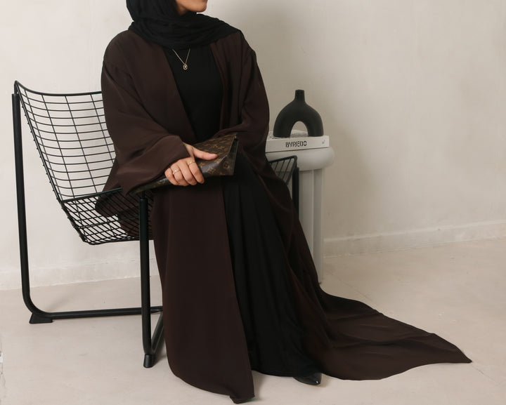 Brown Open Abaya